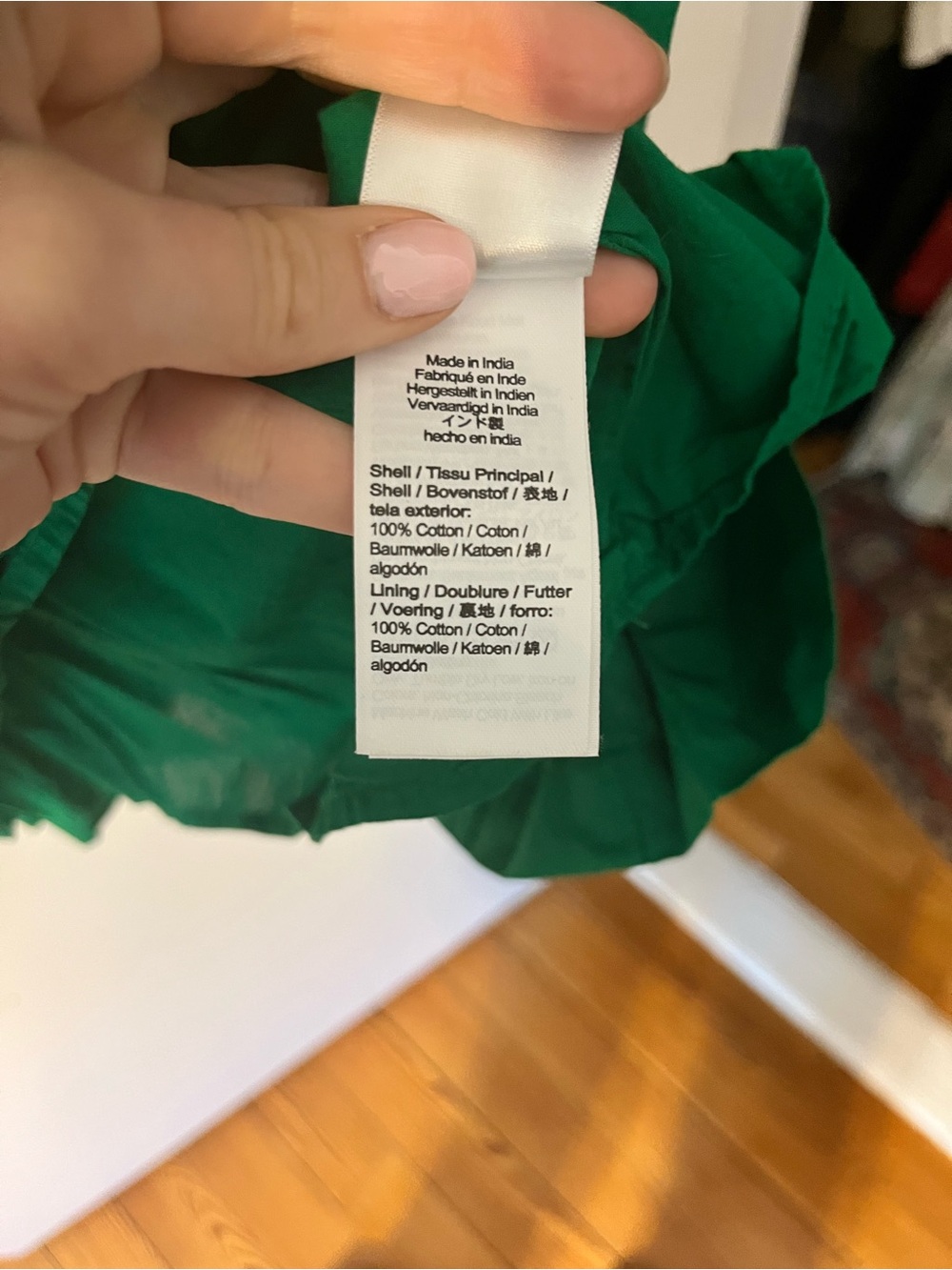 J. Crew Emerald Green Long Sleeve V-Neck Tie-Waist Dress - Picture 5 of 5